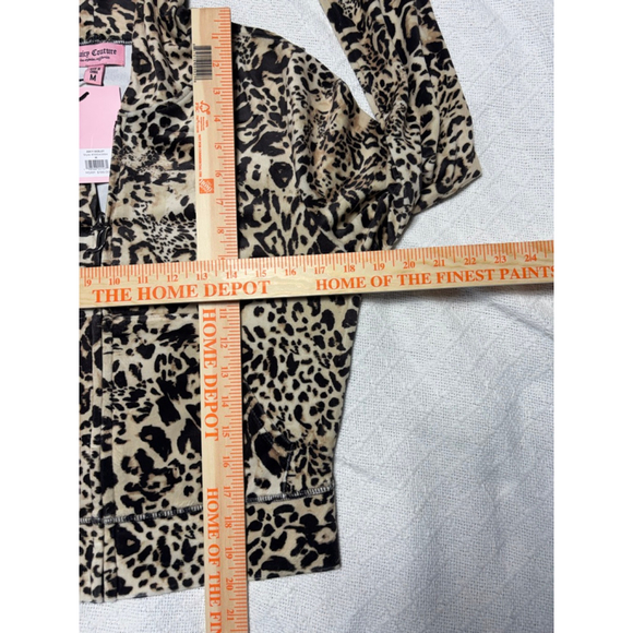 NWT HTF Juicy Couture Bling Track Suit Ocelot Animal  Print Size Medium Y2K Glam - Picture 7 of 11